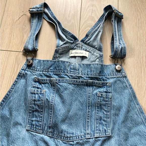 Abercrombie & Fitch Denim Overalls in Light Blue Size XL - Picture 8 of 12